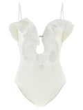 Zimmermann White Polyamide One-Piece Swimsuit