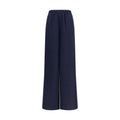 Max Mara Blue Silk Casual Pants