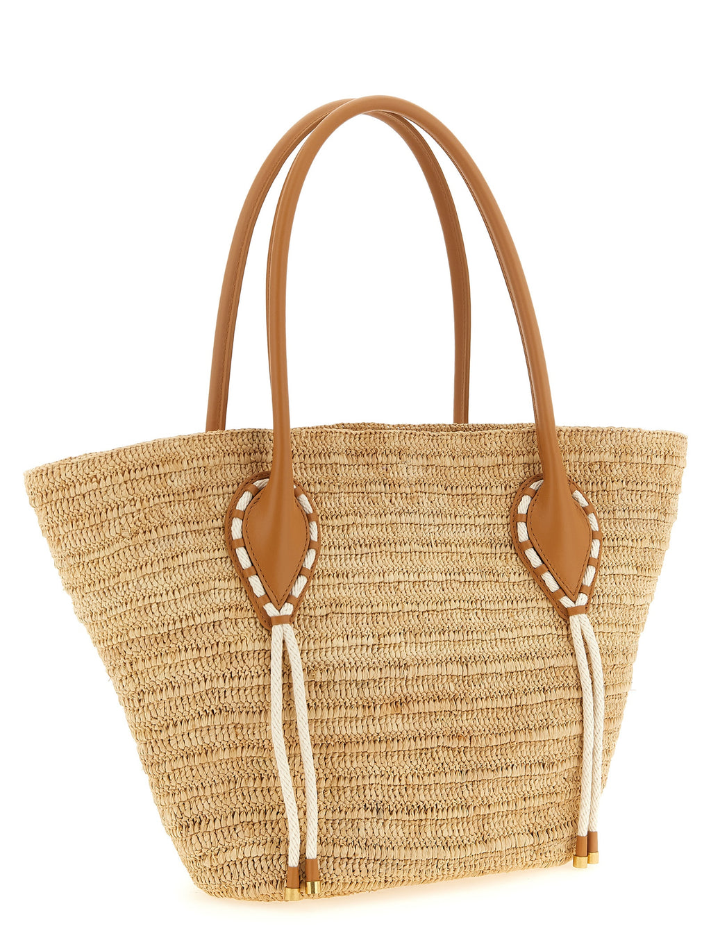 Christian Louboutin Beige Raffia Tote Bag
