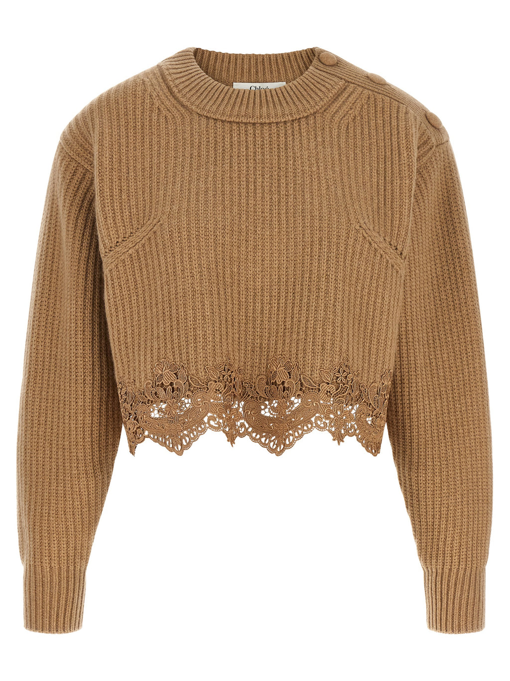 Chloé Beige Wool Cardigan