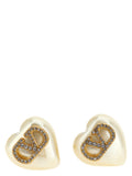 Valentino Garavani VLogo Signature Heart-Shaped Pearl Earrings