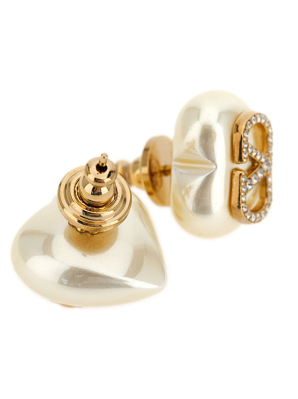Valentino Garavani VLogo Signature Heart-Shaped Pearl Earrings