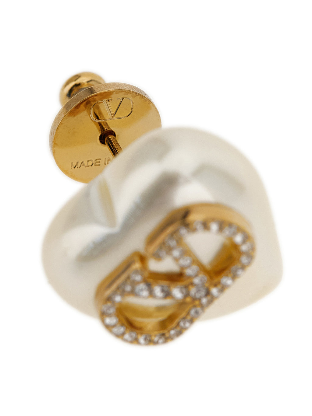 Valentino Garavani VLogo Signature Heart-Shaped Pearl Earrings