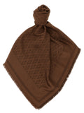 Valentino Garavani Brown Silk Scarf