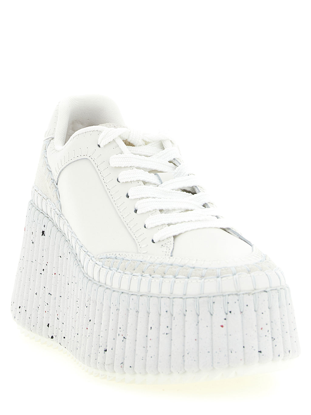 Chloé White Polyester Wedge Sandals