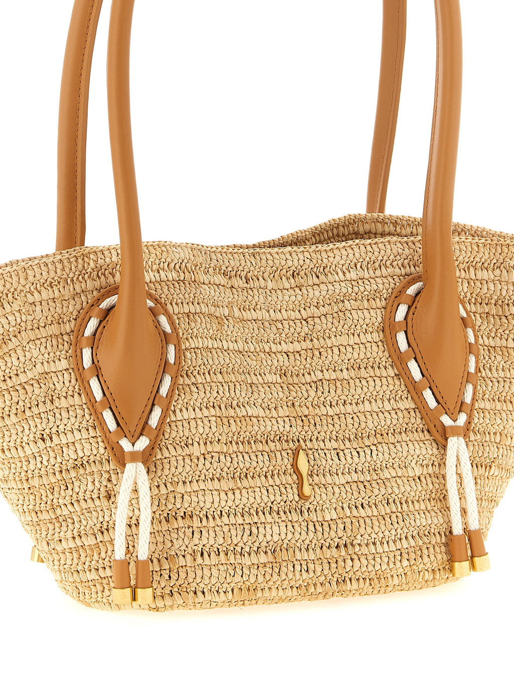 Christian Louboutin Beige Raffia Tote Bag