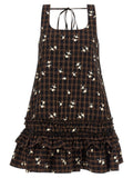 Ganni Brown Organic Cotton Short Dress
