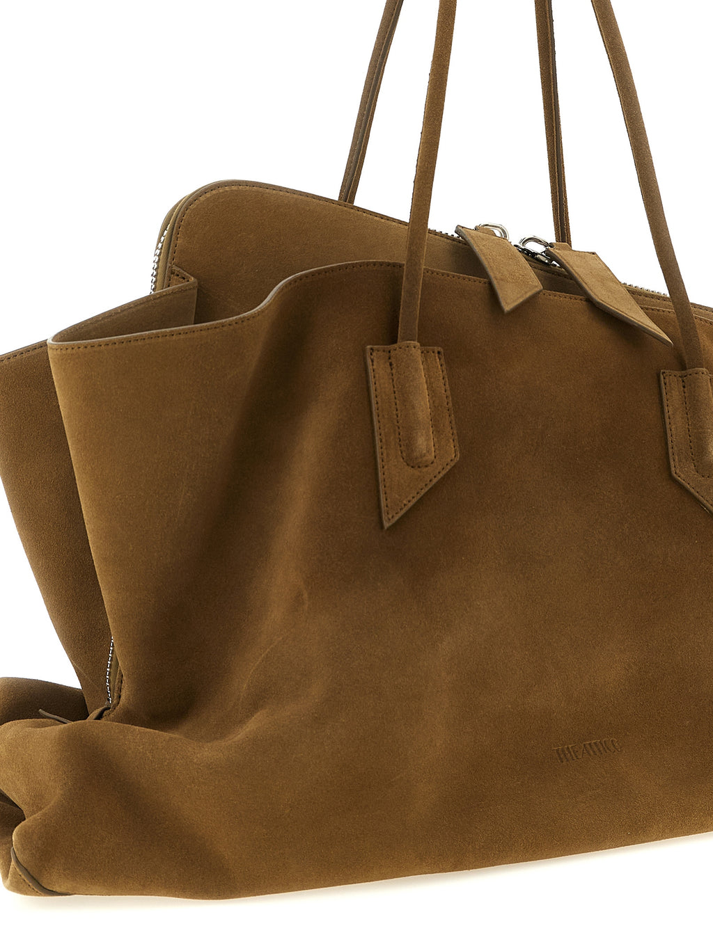 The Attico Brown Calfskin Shoulder Bag