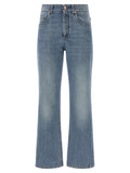 Brunello Cucinelli Blue Cotton Relaxed Fit Jeans