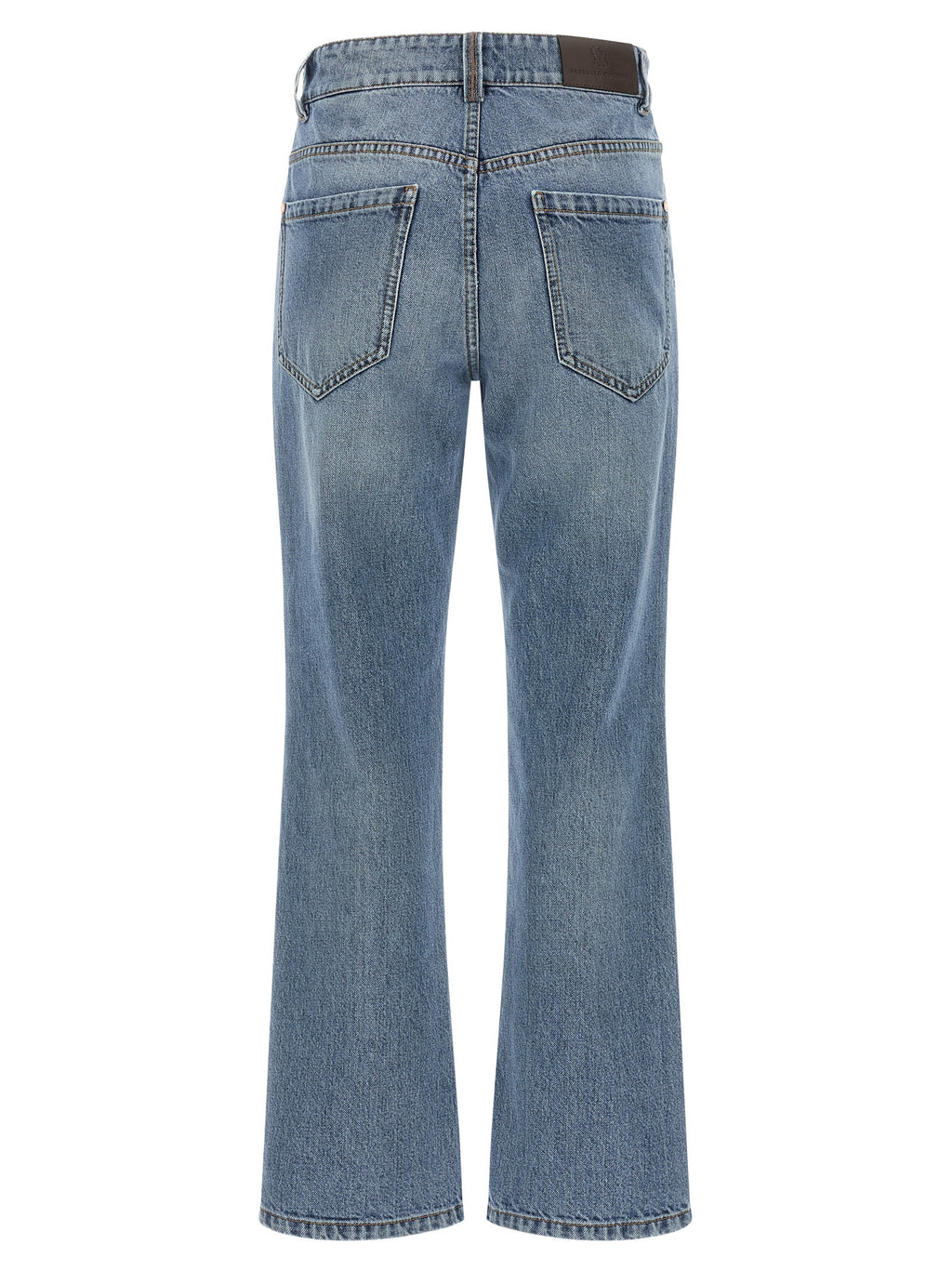 Brunello Cucinelli Blue Cotton Relaxed Fit Jeans