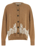Alberta Ferretti Brown Cashmere Cardigan