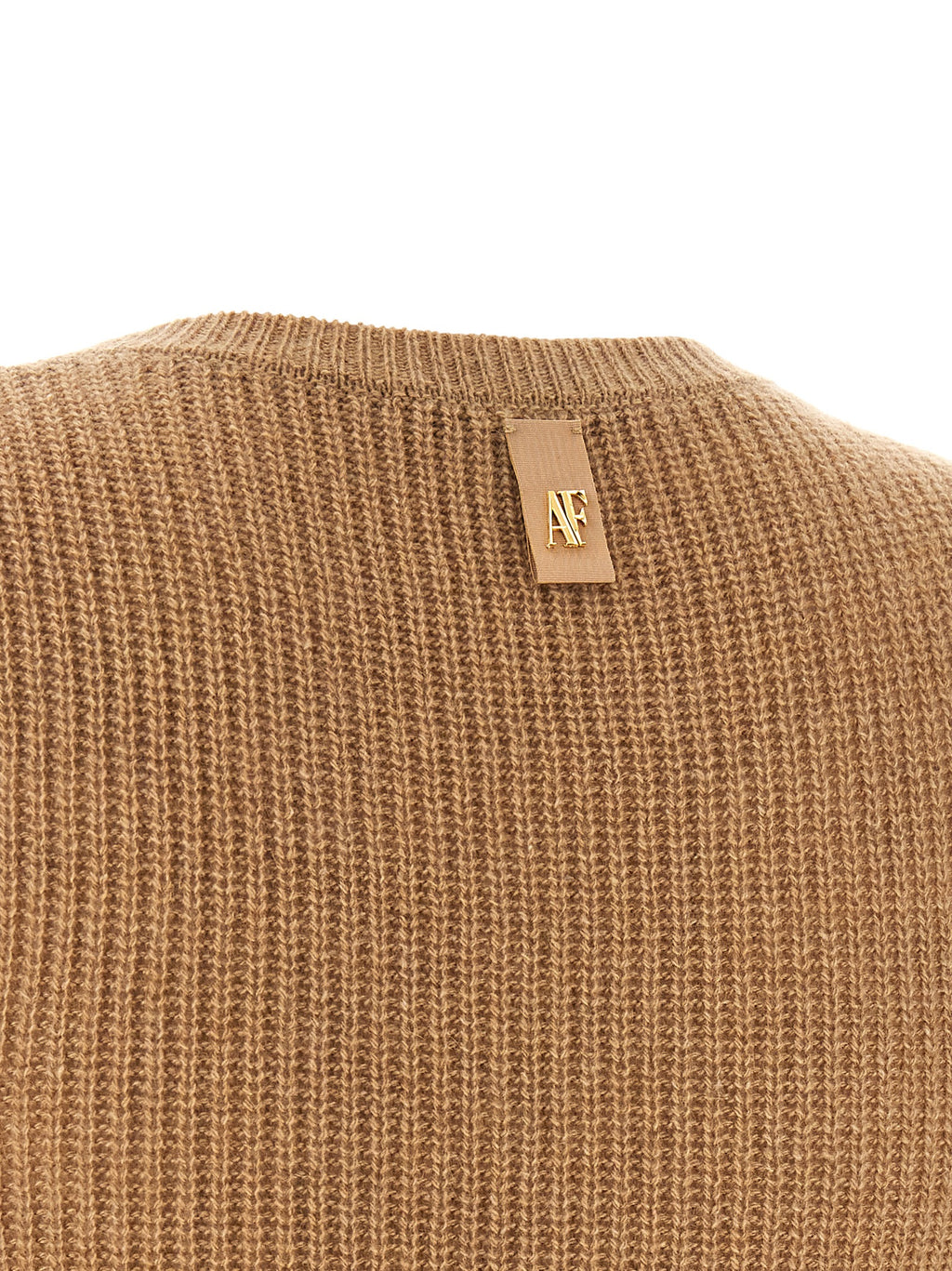 Alberta Ferretti Brown Cashmere Midi Dress