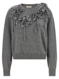 Alberta Ferretti Gray Virgin Wool Cardigan