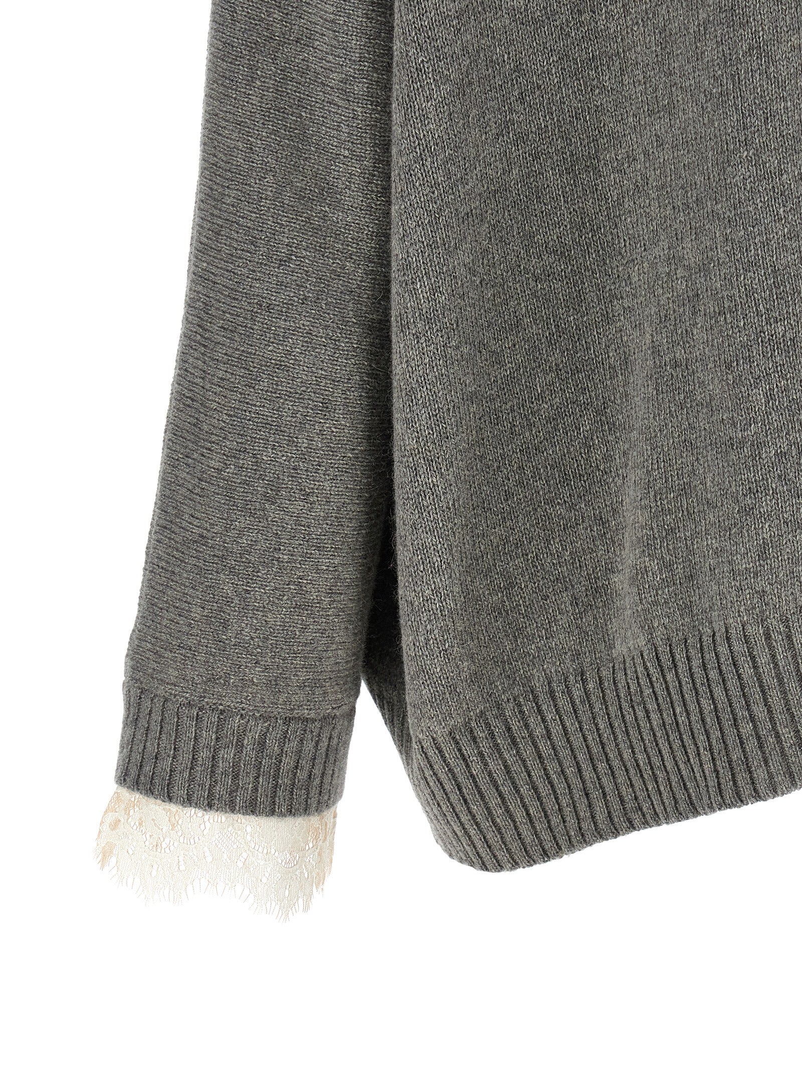 Alberta Ferretti Gray Cashmere Cardigan