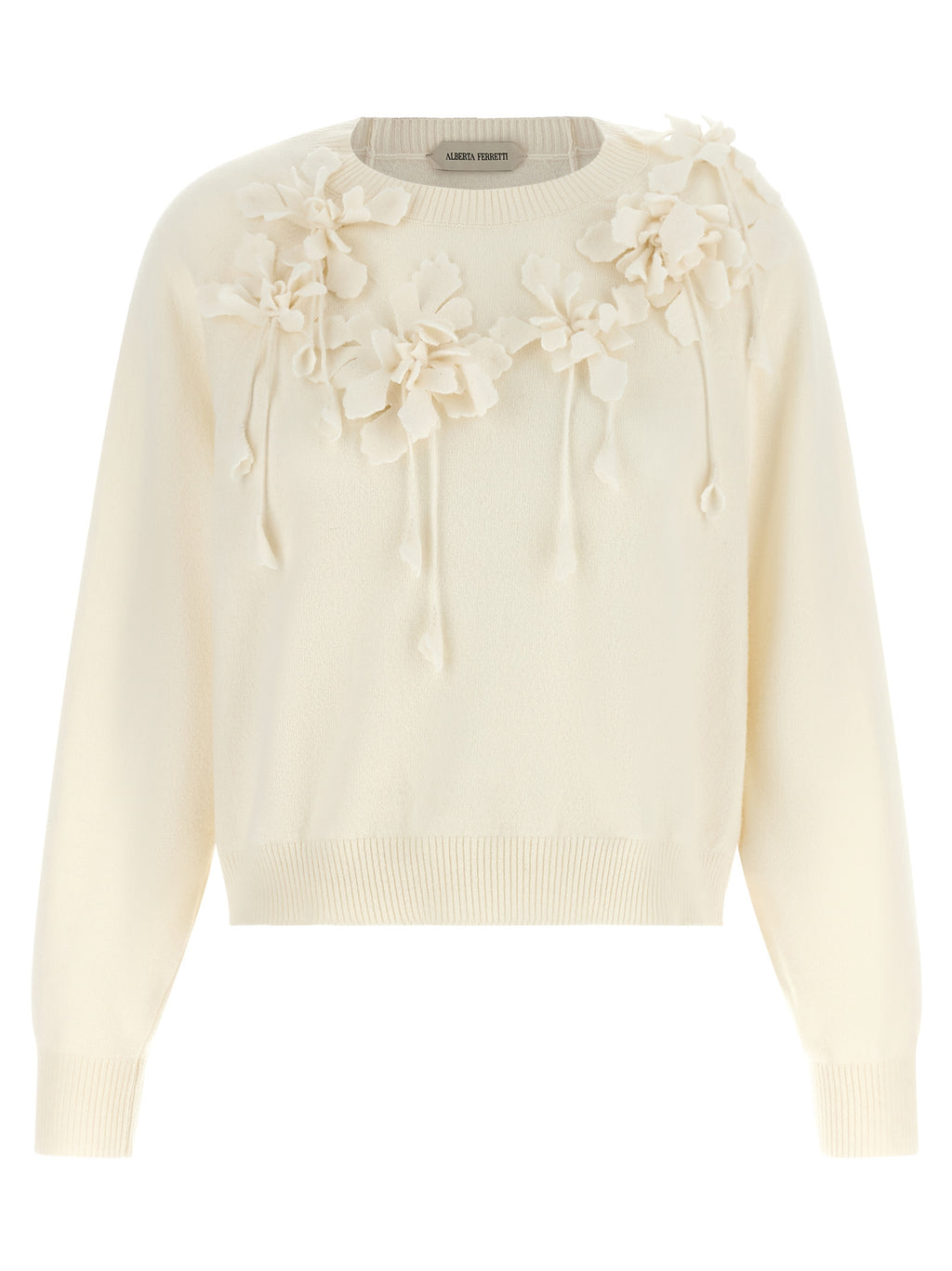 Alberta Ferretti White Virgin Wool Cardigan