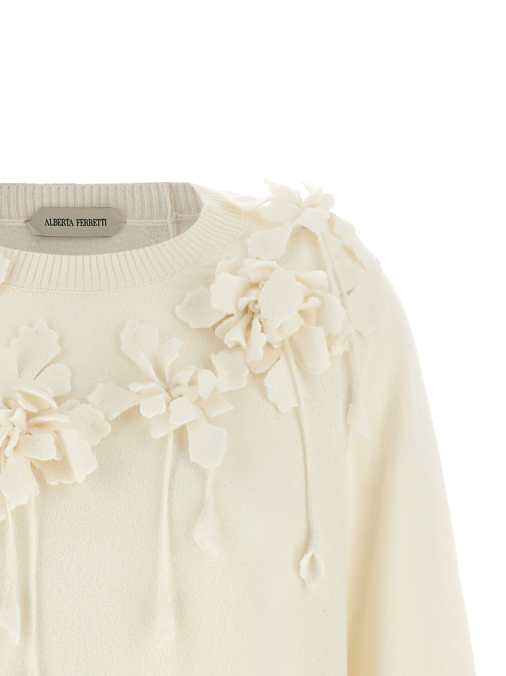 Alberta Ferretti White Virgin Wool Cardigan