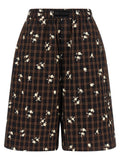 Ganni Brown Organic Cotton Bermuda Shorts