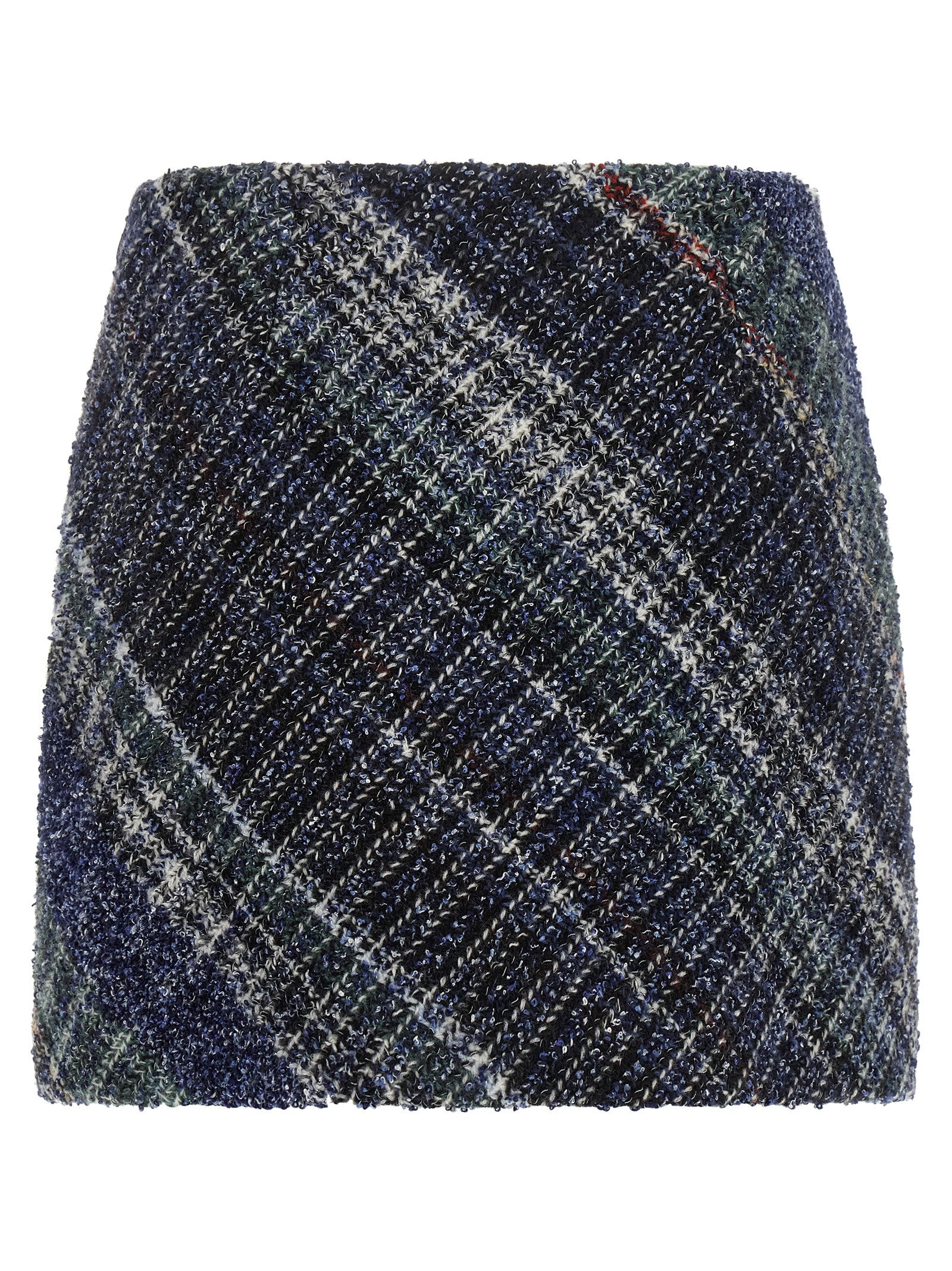 Missoni Blue Wool Long Skirt
