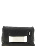 Rick Owens Black Lamb Leather Clutch Bag