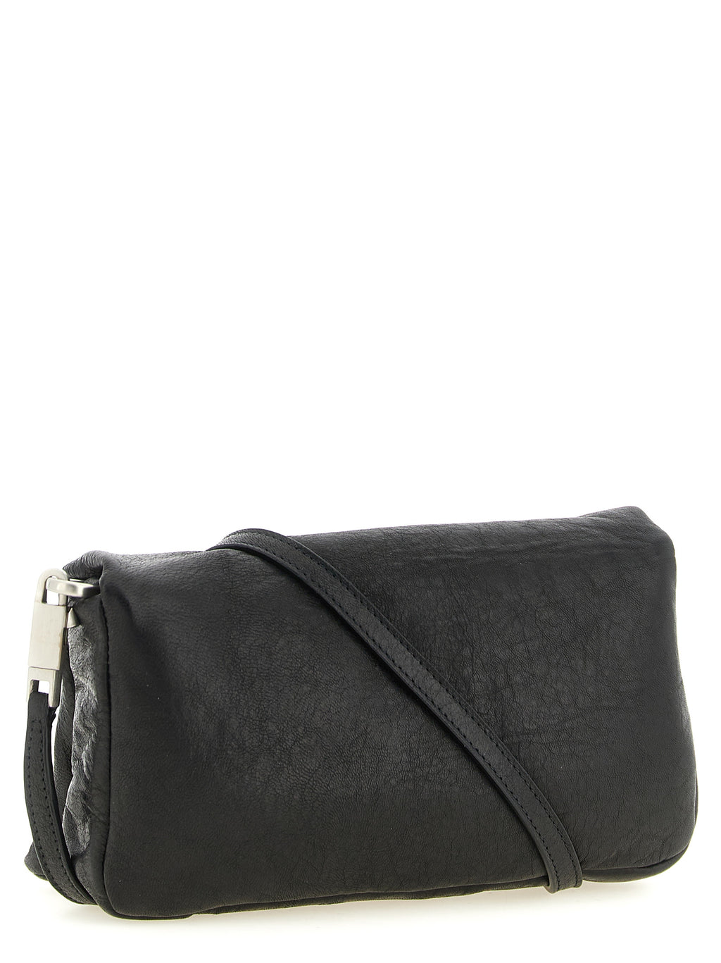 Rick Owens Black Lamb Leather Clutch Bag