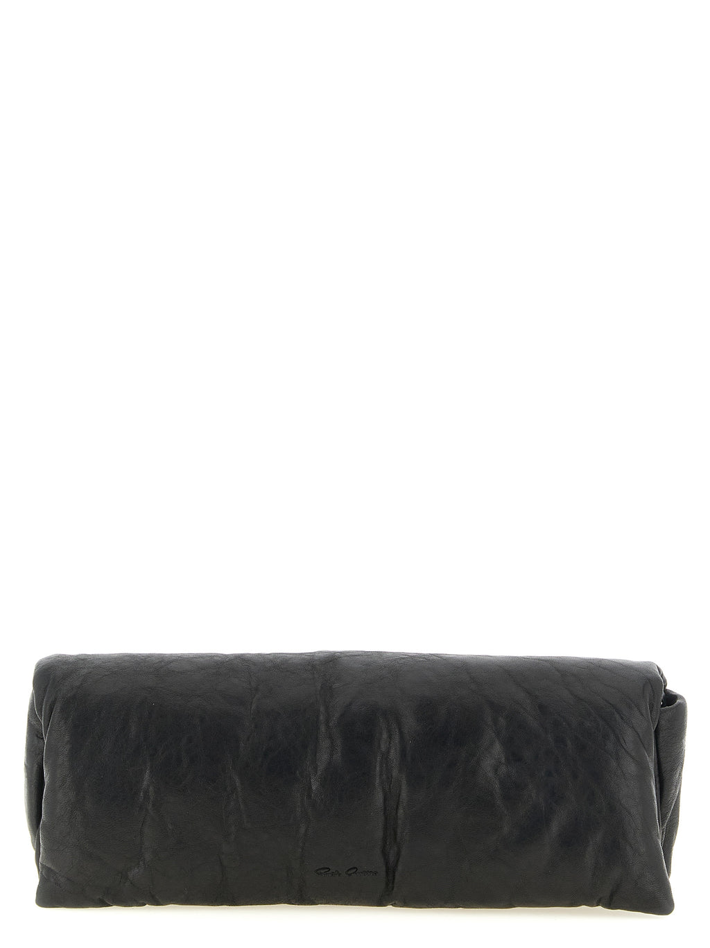 Rick Owens Black Lamb Leather Clutch Bag