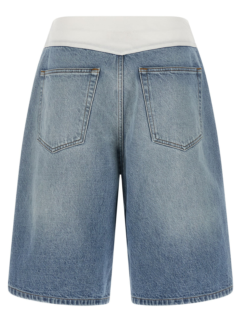 MM6 Maison Margiela Blue Cotton Bermuda Shorts