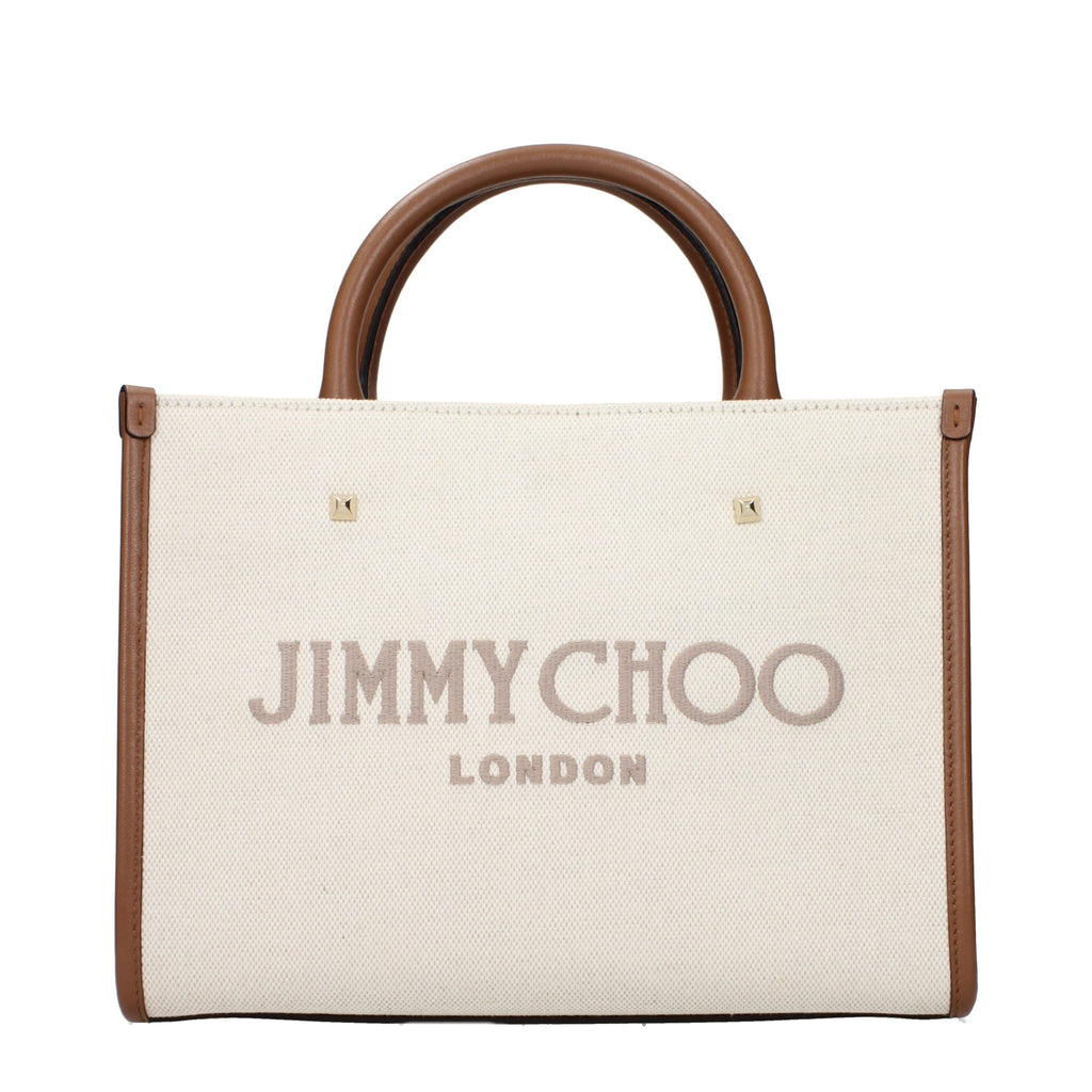Jimmy Choo Beige Fabric Handbag