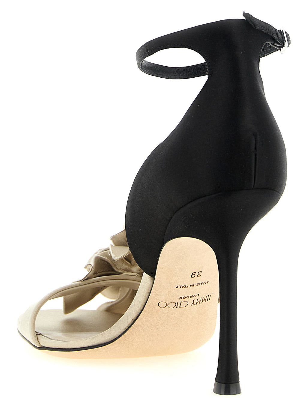 Jimmy Choo Multicolor Tencel Stiletto Heel Sandals