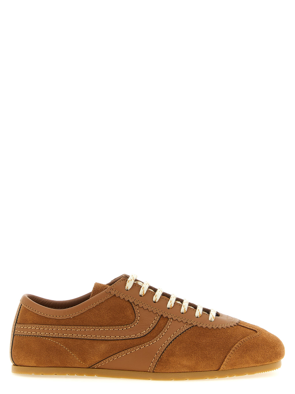 Dries Van Noten Brown Calfskin Low Top Sneakers