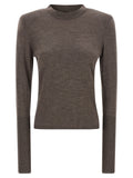PINKO Brown Wool Cardigan