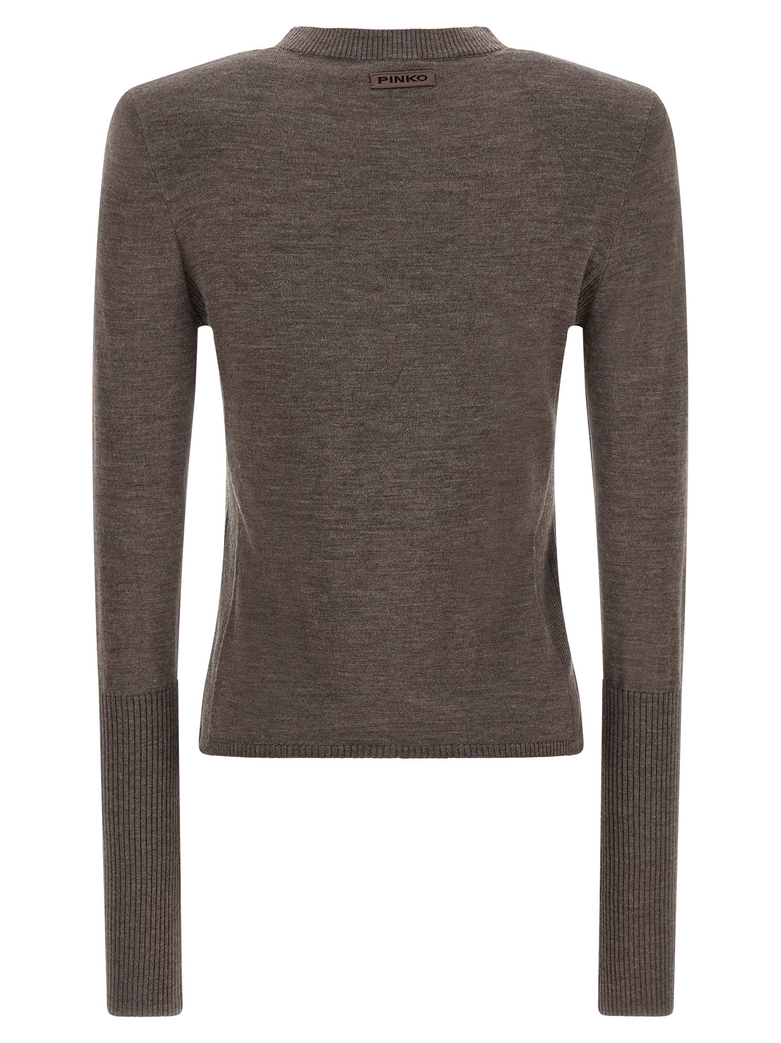PINKO Brown Wool Cardigan
