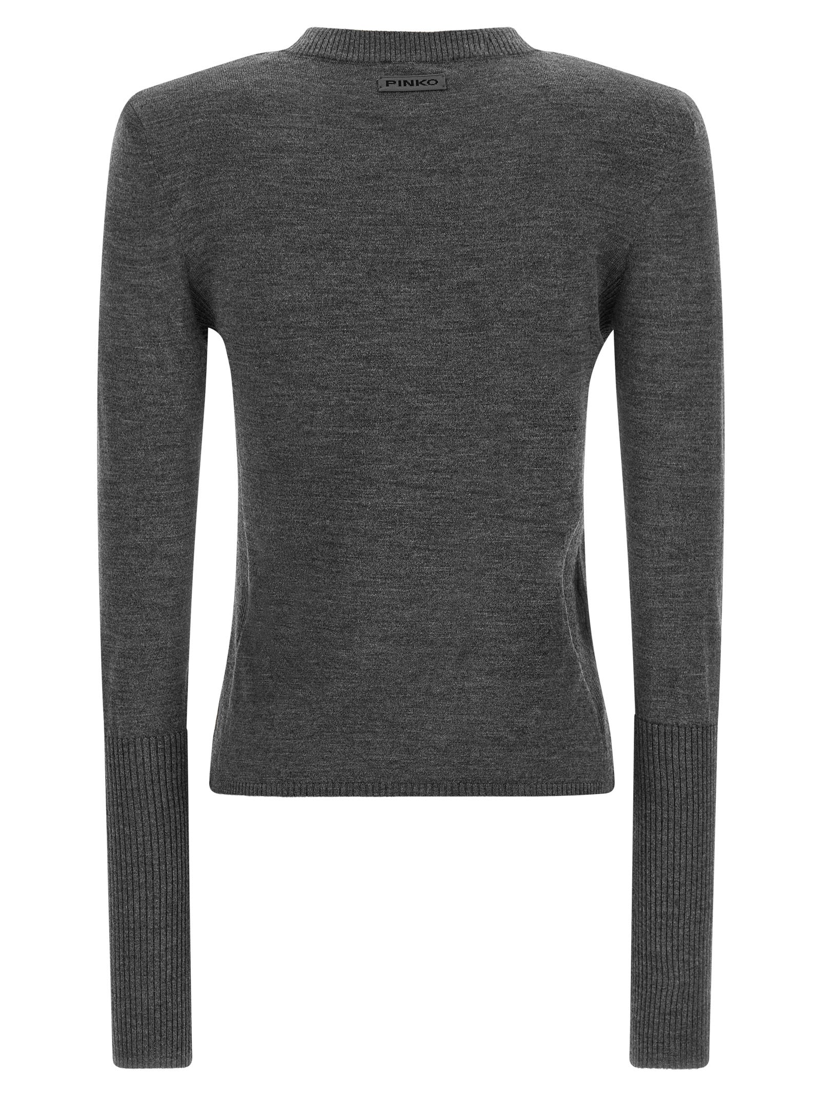 PINKO Gray Wool Cardigan