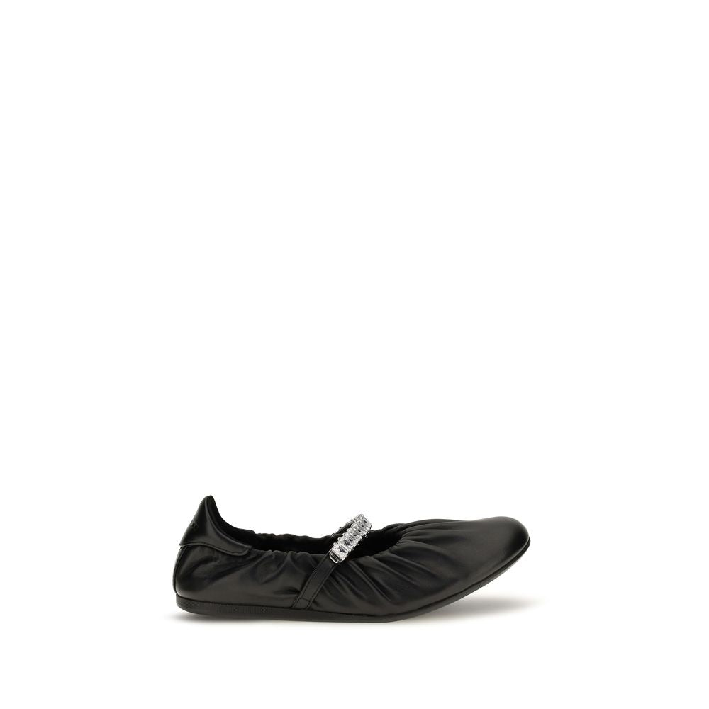 Jimmy Choo Jade Crystal-Embellished Ballet Flats