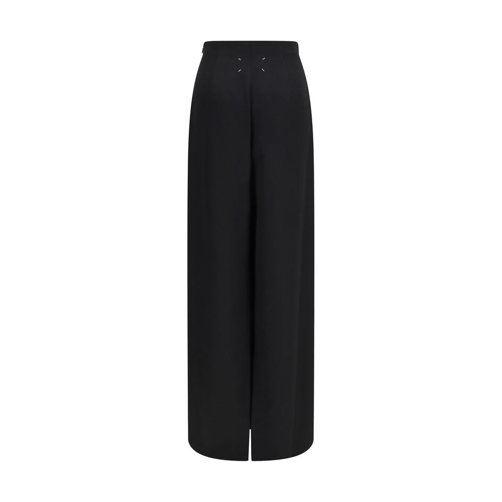 Maison Margiela Back Slit Black Long Skirt