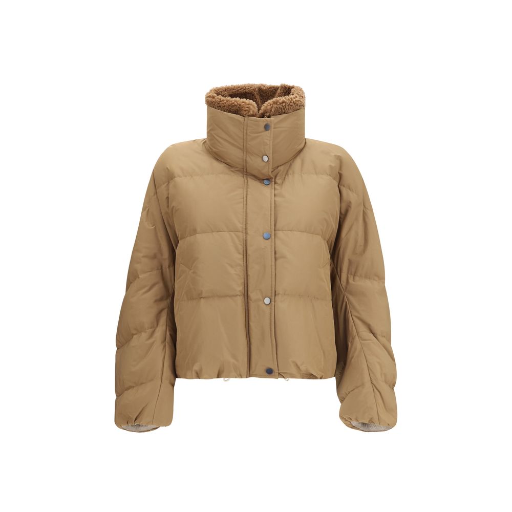 Brunello Cucinelli Beige Cotton Full-Length Jacket