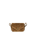 Saint Laurent Loulou Matelassé Brown Small Shoulder Bag