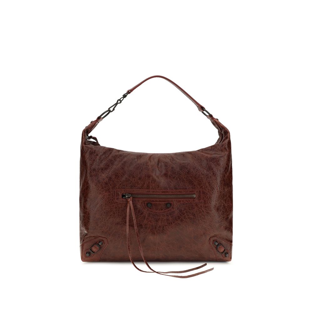 Balenciaga Le City Brown Medium Hobo Shoulder Bag