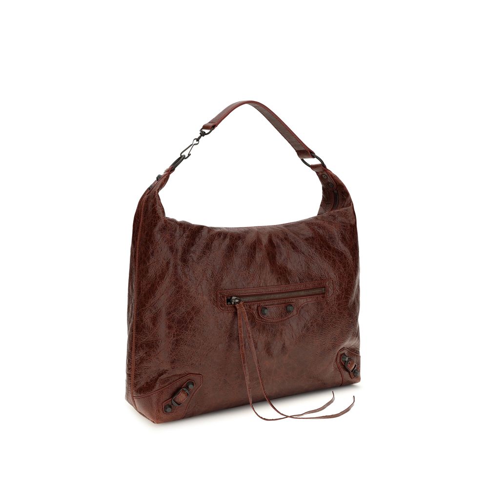 Balenciaga Le City Brown Medium Hobo Shoulder Bag