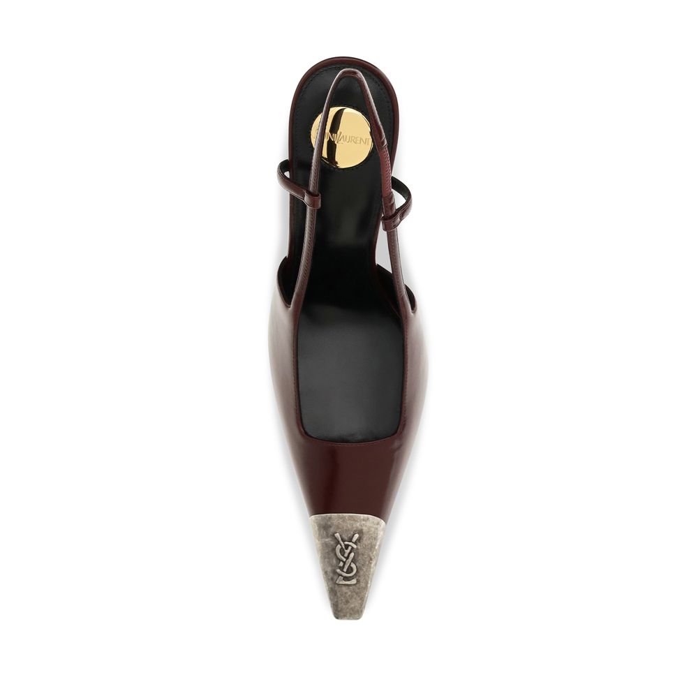 Saint Laurent Jeanne Stiletto Slingback Pumps