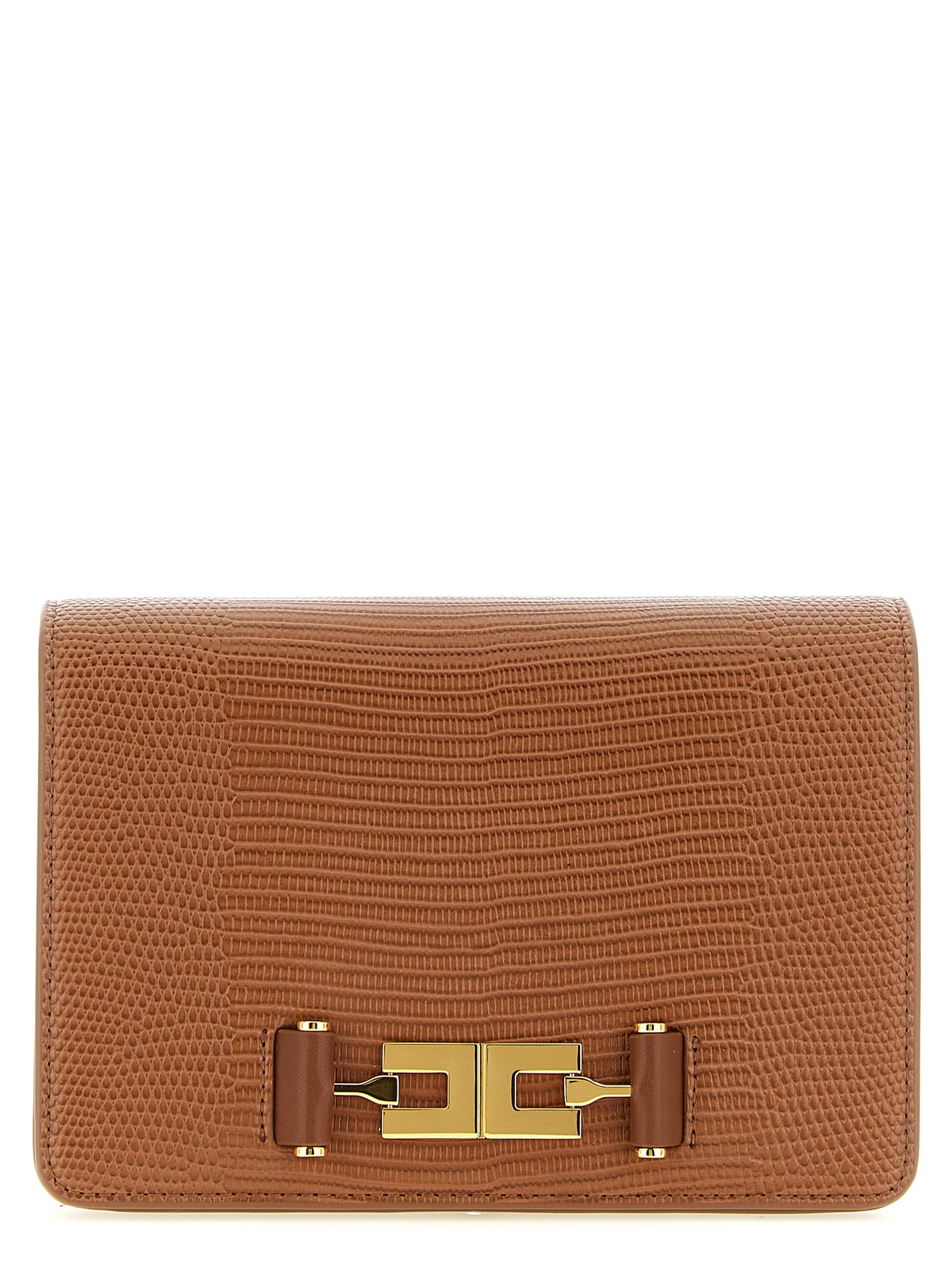 Elisabetta Franchi Brown Shoulder Bag