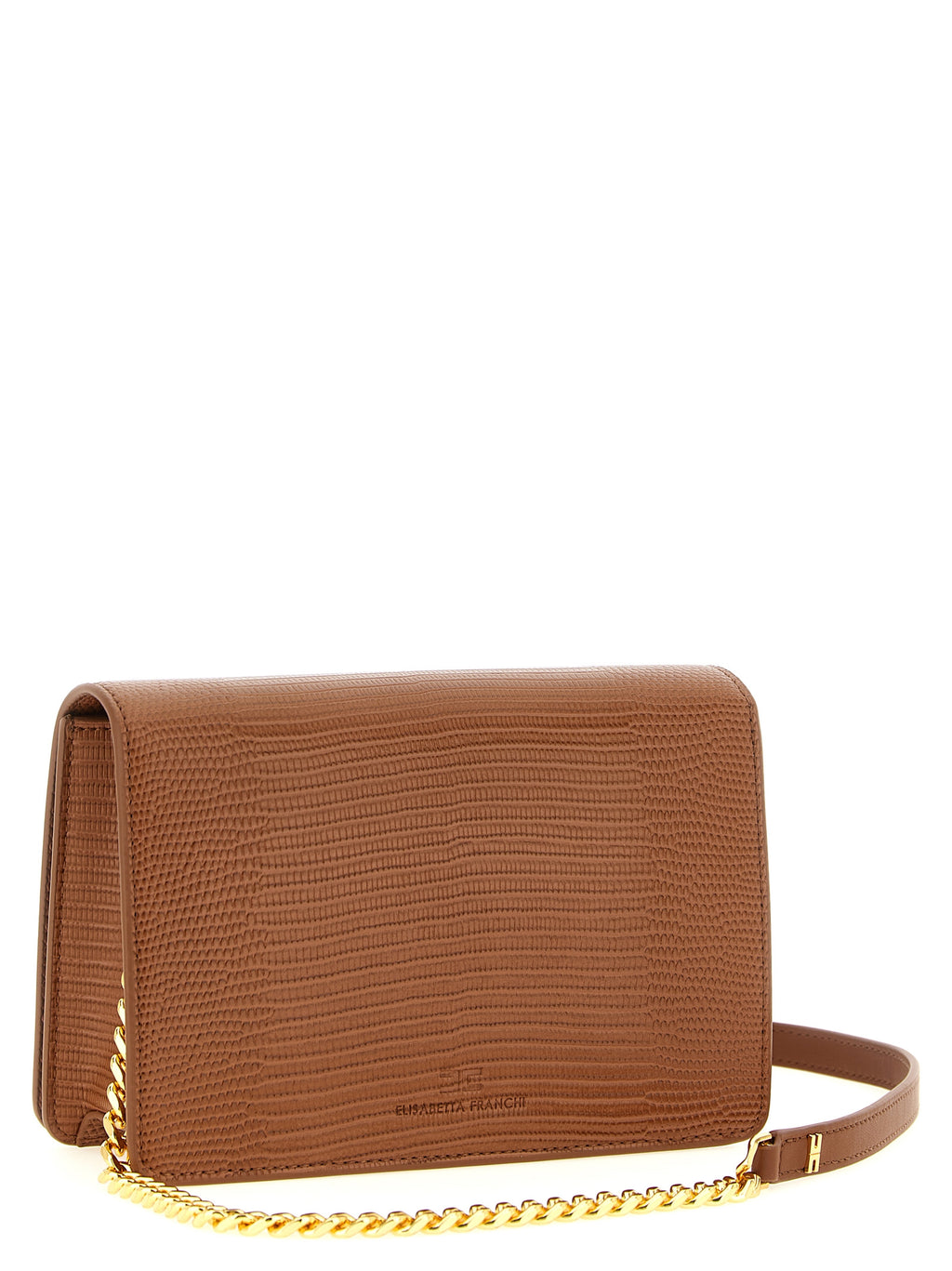 Elisabetta Franchi Brown Shoulder Bag