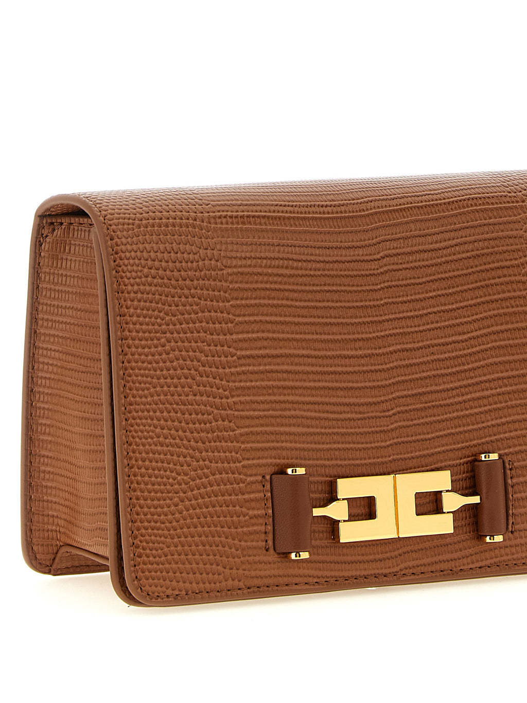 Elisabetta Franchi Brown Shoulder Bag
