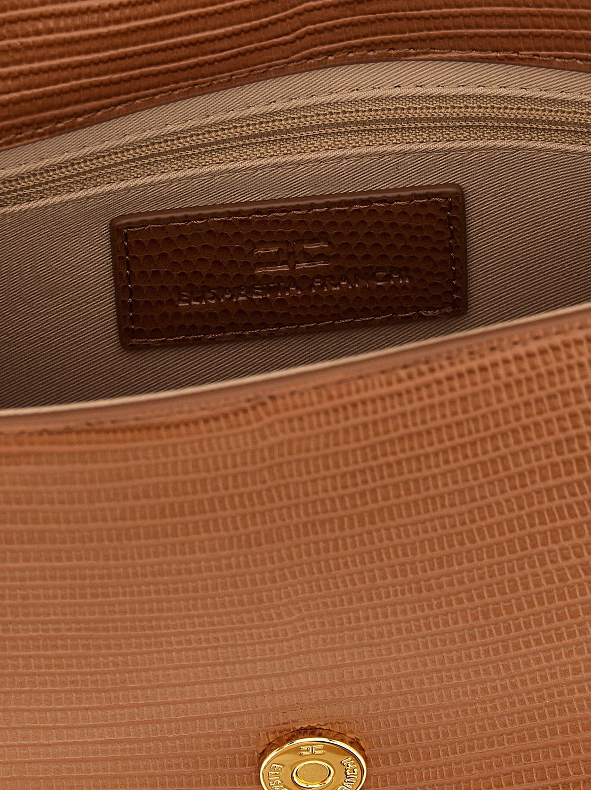 Elisabetta Franchi Brown Shoulder Bag