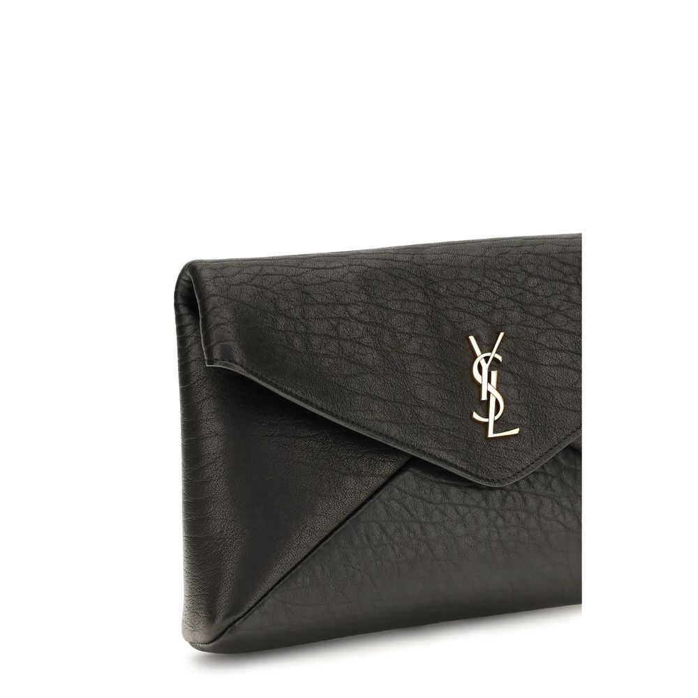 Saint Laurent Envelope Black Clutch