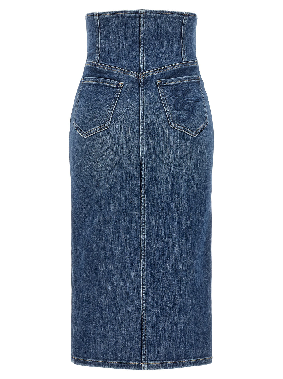Elisabetta Franchi Corset-Inspired High-Waisted Midi Skirt