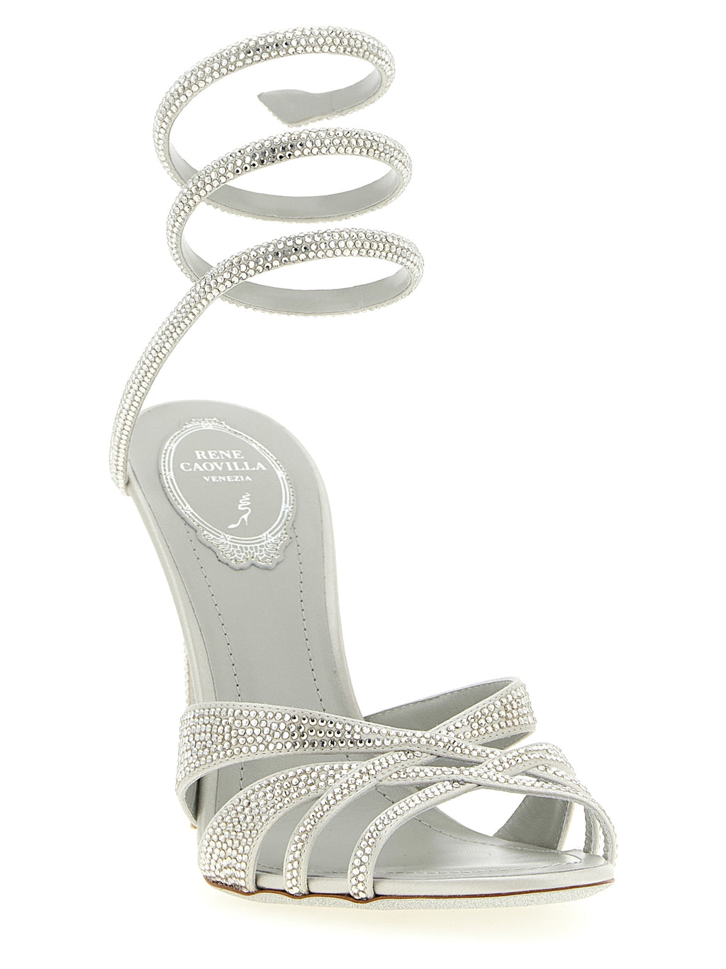 RENE CAOVILLA Dania Crystal-Embellished Stiletto Sandals