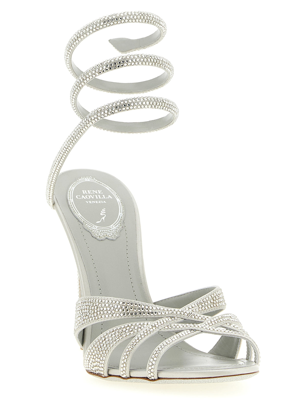 RENE CAOVILLA Dania Crystal-Embellished Stiletto Sandals