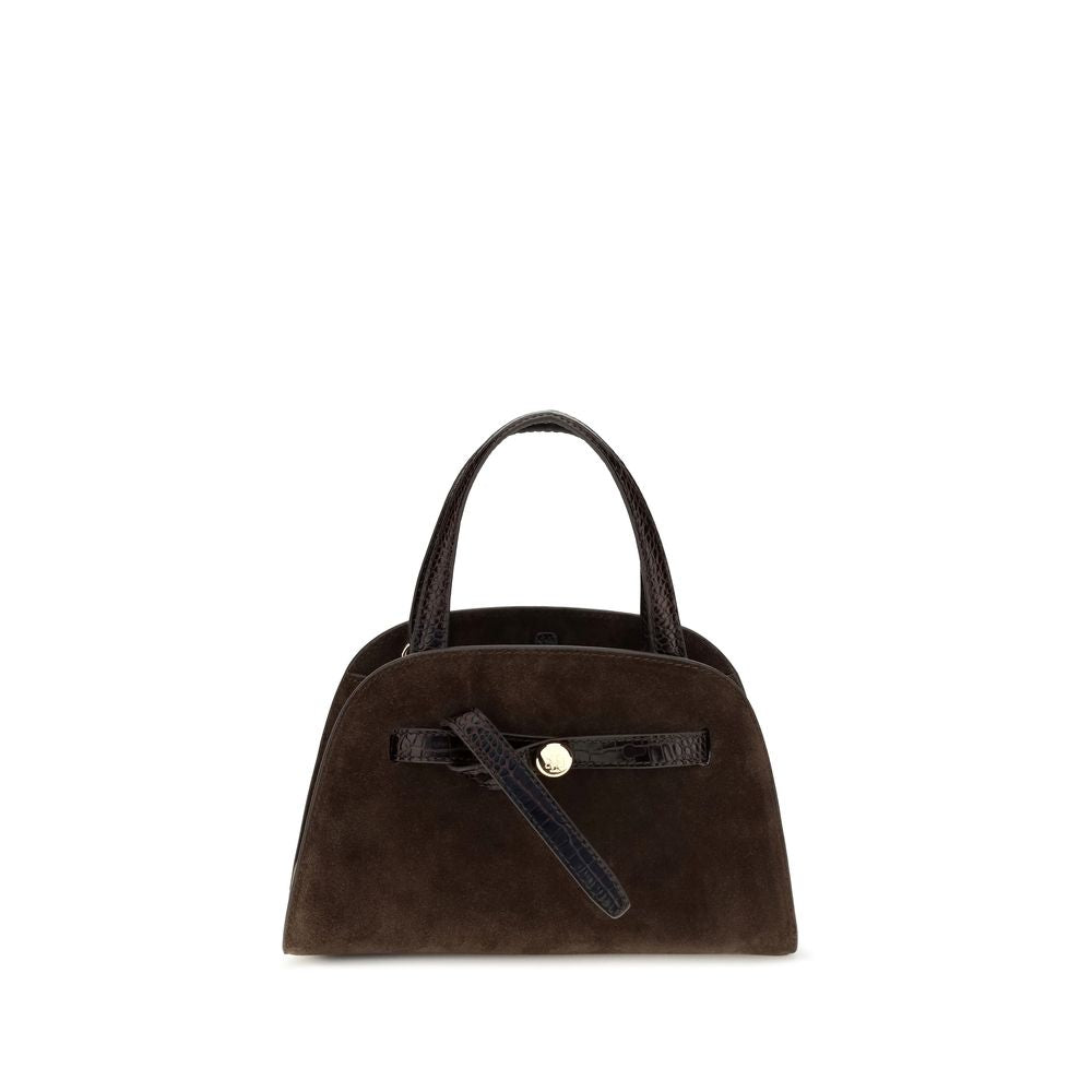 Tory Burch Romy Brown Small Top Handle Bag