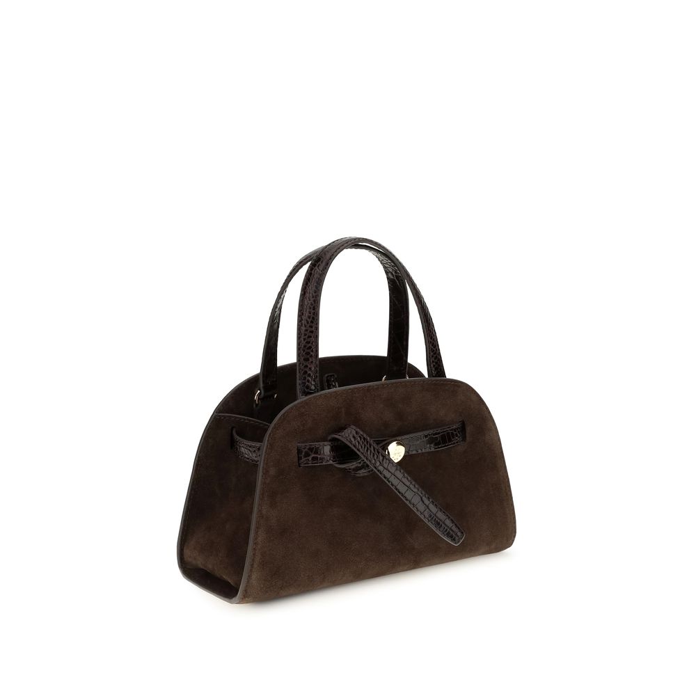 Tory Burch Romy Brown Small Top Handle Bag
