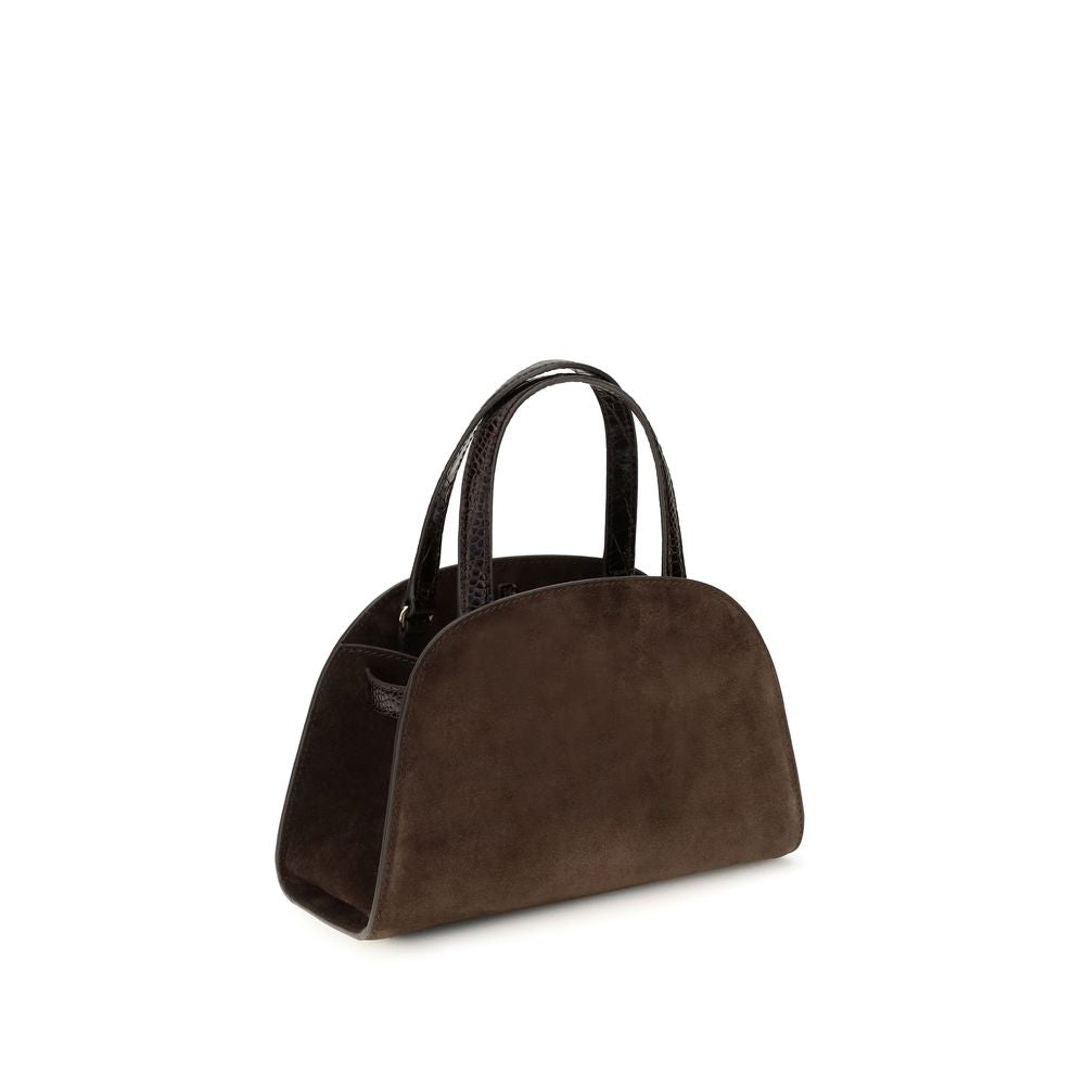 Tory Burch Romy Brown Small Top Handle Bag